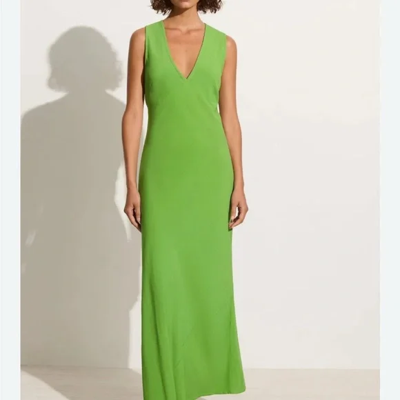 faithfull the brand green dress Marianne Midi Dress Green Stripe main image 0